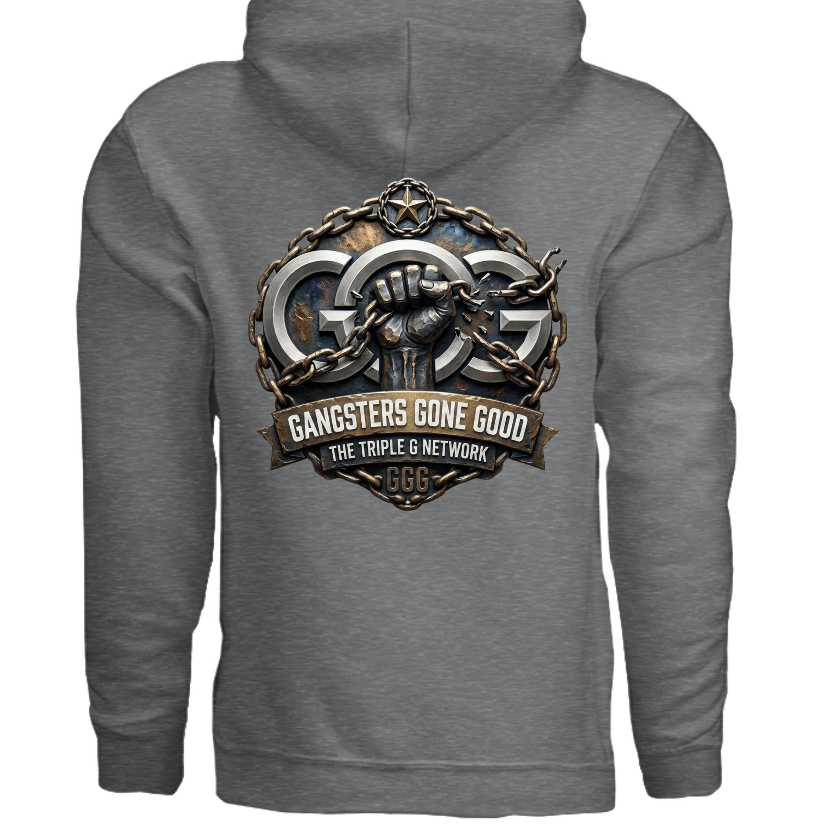 Fan Charcoal Heather - G185 - BACK